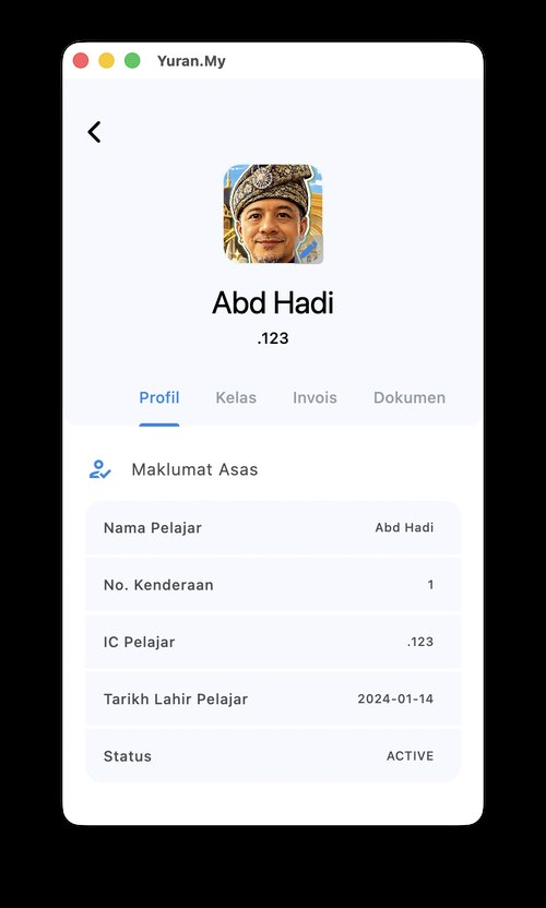 Profil pelajar dalam aplikasi mudah alih